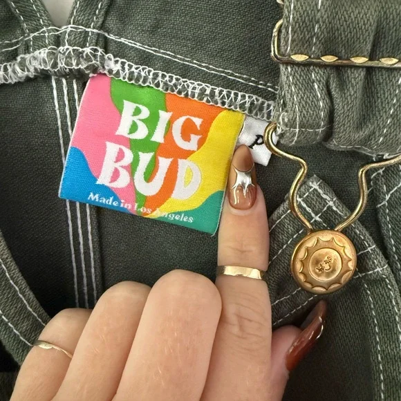 Big Bud Press Original Overalls in Dark Emerald Green size P - Picture 4 of 7